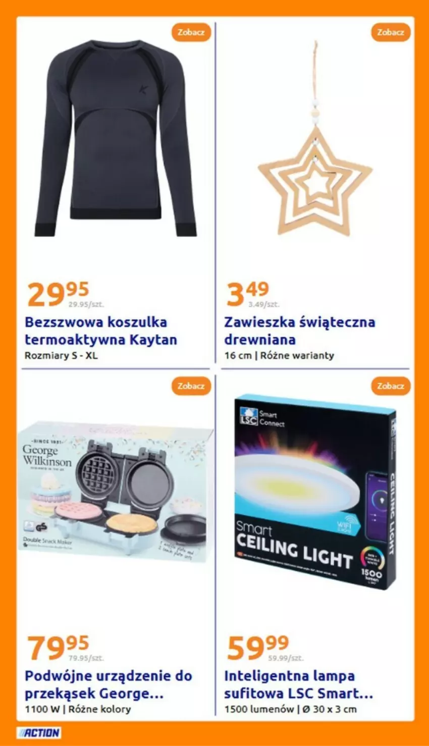 Gazetka promocyjna Action - ważna 18.12 do 24.12.2024 - strona 14 - produkty: Intel, Kosz, Koszulka, Koszulka termoaktywna, Lampa, Lampa sufitowa