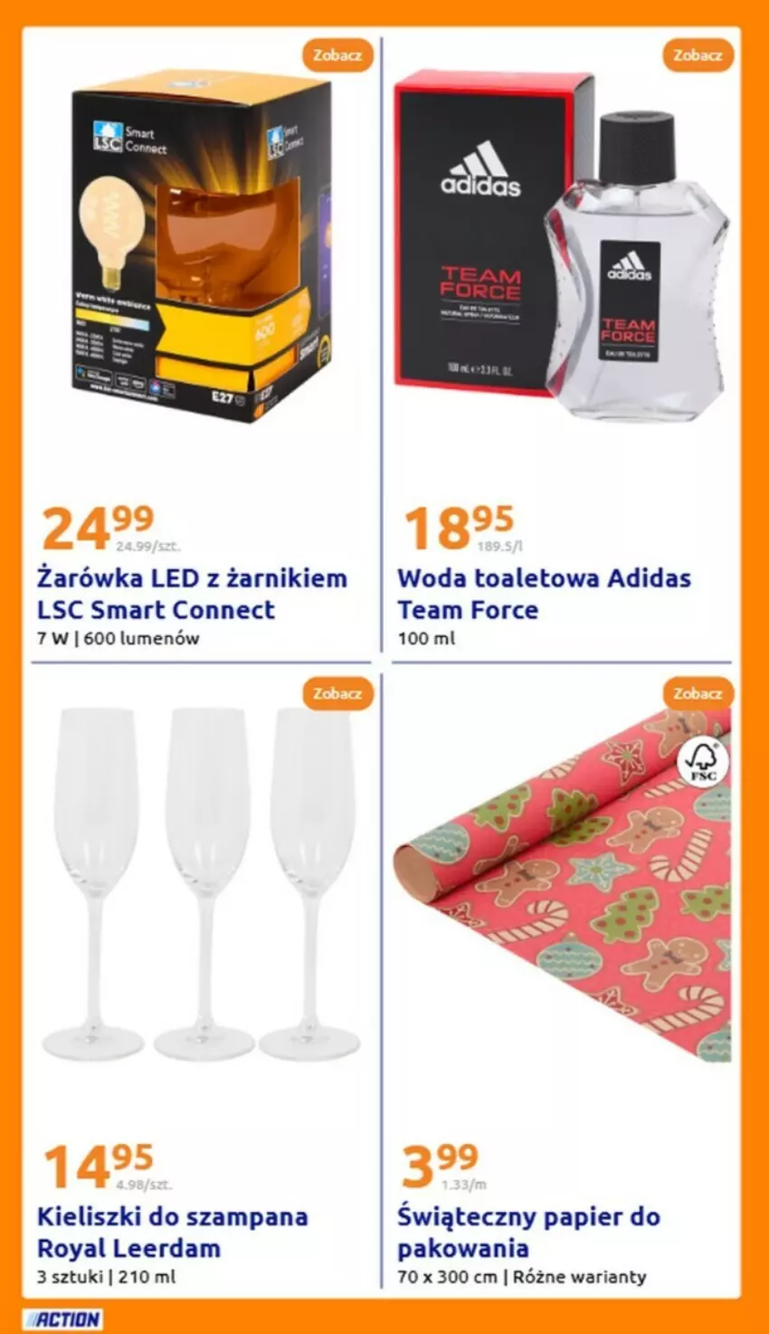 Gazetka promocyjna Action - ważna 18.12 do 24.12.2024 - strona 21 - produkty: Adidas, Papier, Papier do pakowania, Woda, Woda toaletowa