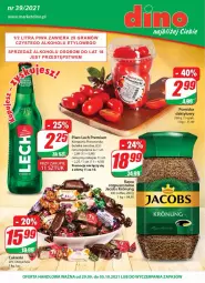 Gazetka promocyjna Dino - Gazetka - Gazetka - ważna od 05.10 do 05.10.2021 - strona 1 - produkty: Piwo, Kawa rozpuszczalna, JBL, Cukier, Kawa, Cukierki, Jacobs, Lech Premium