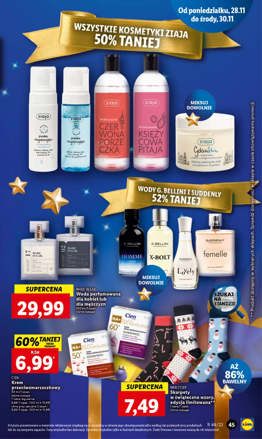 Gazetka promocyjna Lidl - GAZETKA - ważna 28.11 do 30.11.2022 - strona 49 - produkty: Bell, Karp, Krem przeciwzmarszczkowy, Mars, Perfum, Woda, Woda perfumowana, Ziaja