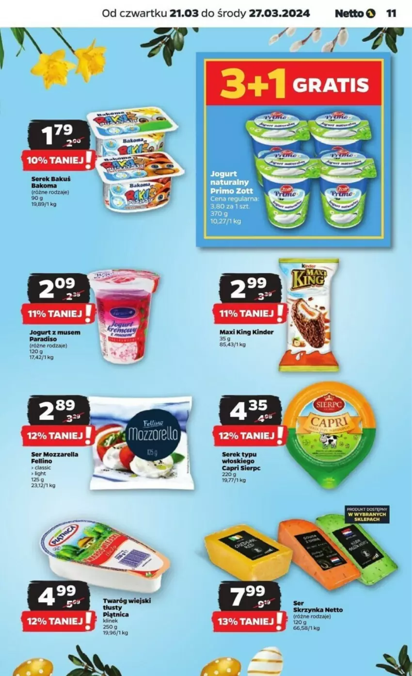 Gazetka promocyjna Netto - ważna 21.03 do 27.03.2024 - strona 2 - produkty: Jogurt, Kinder, Mus, Piątnica, Ser, Twaróg