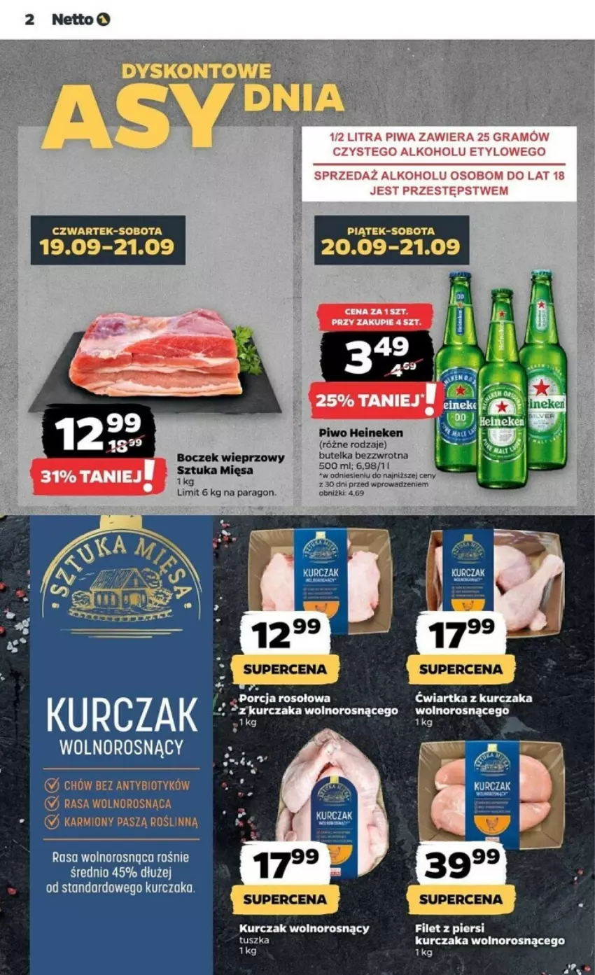 Gazetka promocyjna Netto - ważna 19.09 do 25.09.2024 - strona 10 - produkty: Boczek, Boczek wieprzowy, Gra, Kurczak, Piwa, Piwo, Tusz