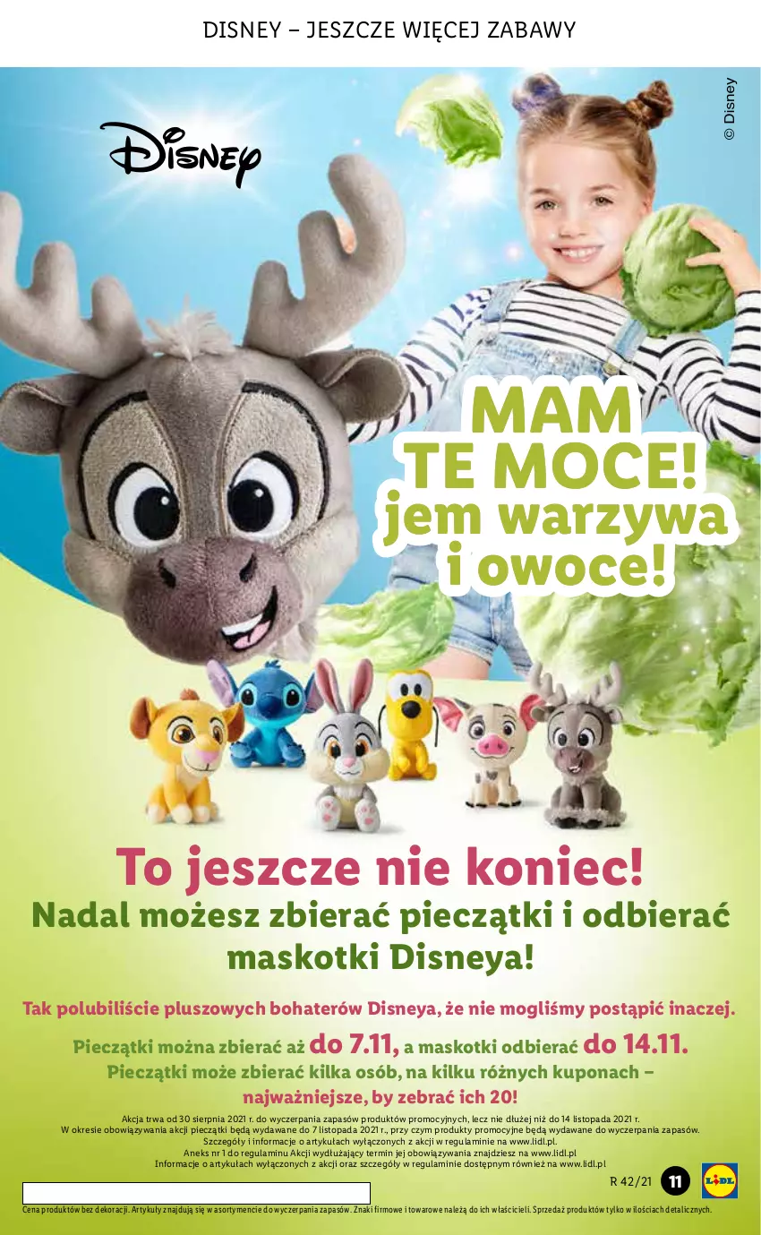 Gazetka promocyjna Lidl - GAZETKA - ważna 18.10 do 20.10.2021 - strona 11 - produkty: Disney, Owoce, Piec, Top, Warzywa, Warzywa i owoce