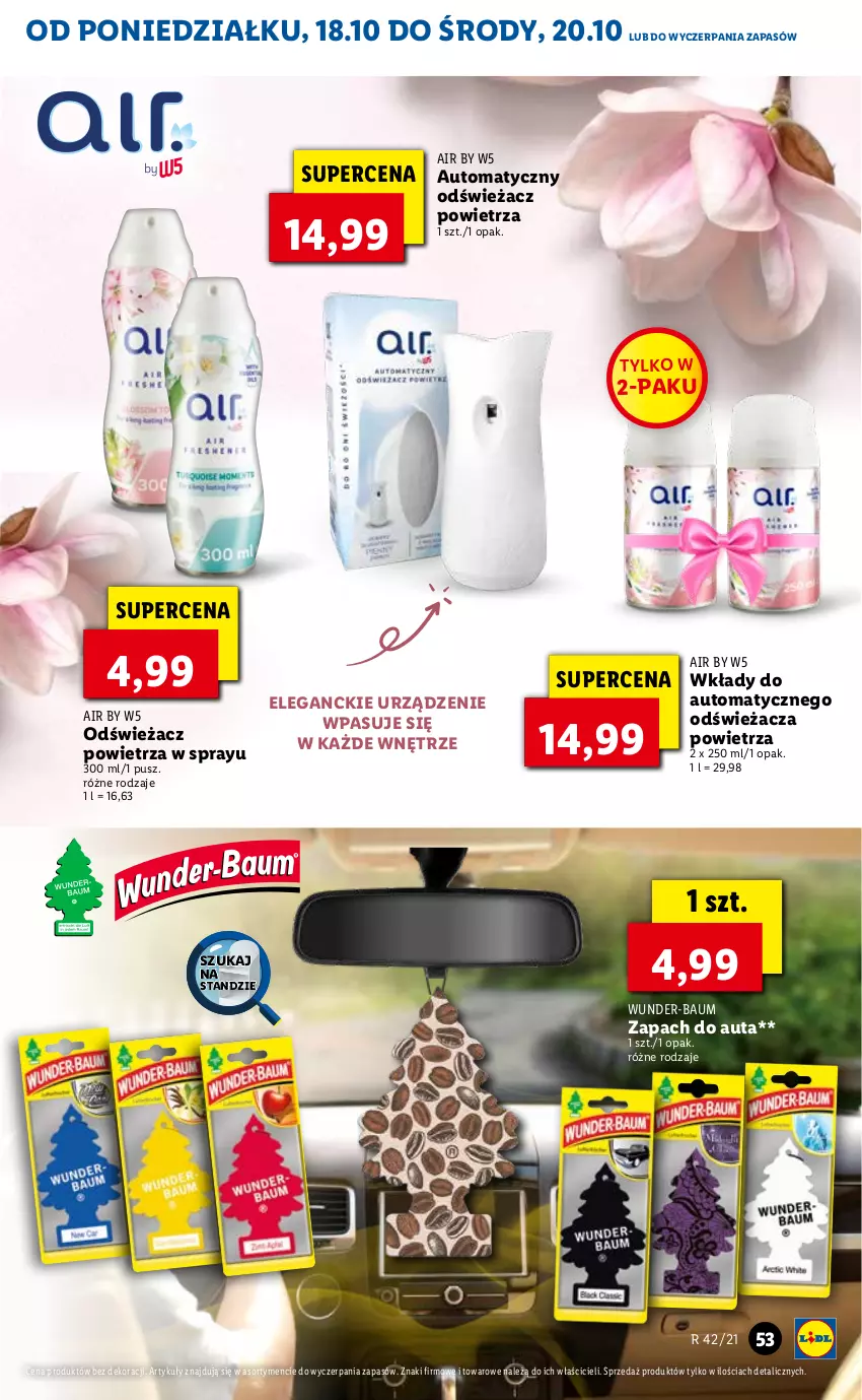 Gazetka promocyjna Lidl - GAZETKA - ważna 18.10 do 20.10.2021 - strona 53 - produkty: Odświeżacz powietrza