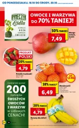 Gazetka promocyjna Lidl - GAZETKA - Gazetka - ważna od 20.10 do 20.10.2021 - strona 8 - produkty: Mandarynki, Banany, Warzywa, Por, Truskawki, Dzieci, Owoce, Mango