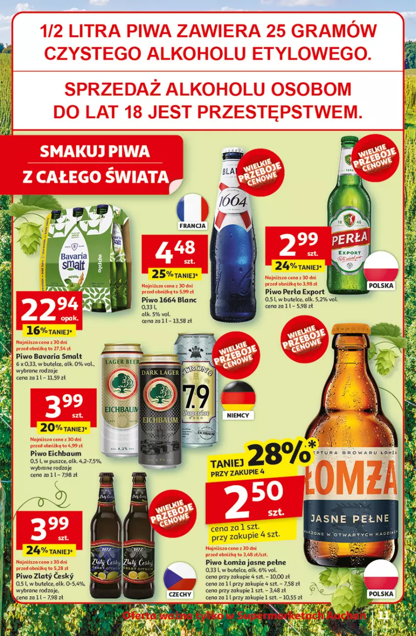 Gazetka promocyjna Auchan - JAK PRAGNĘ LATA Supermarket - ważna 20.06 do 25.06.2025 - strona 13 - produkty: Perła, Piwo, Por