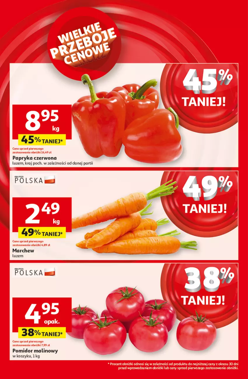 Gazetka promocyjna Auchan - JAK PRAGNĘ LATA Supermarket - ważna 20.06 do 25.06.2025 - strona 4 - produkty: Kosz, Papryka, Papryka czerwona, Pomidor malinowy