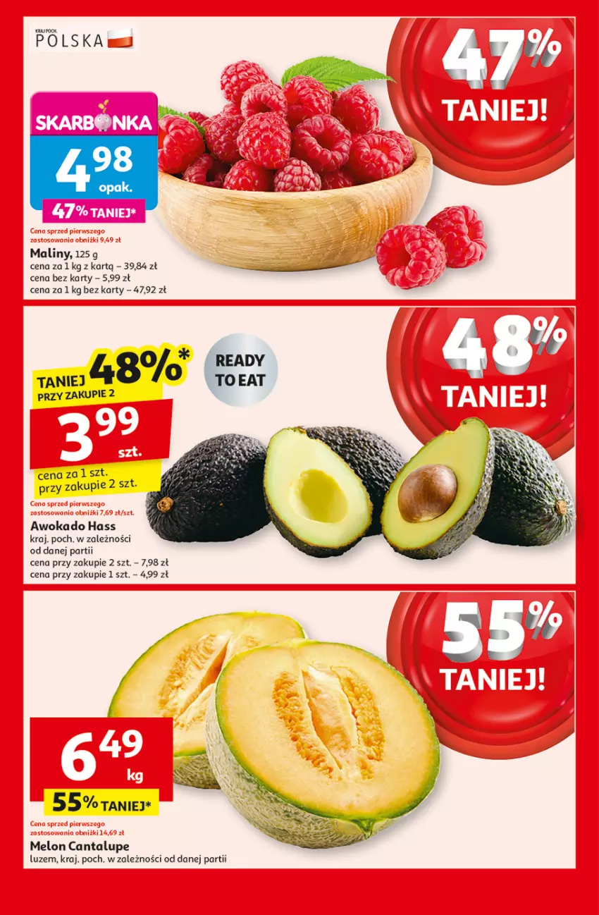 Gazetka promocyjna Auchan - JAK PRAGNĘ LATA Supermarket - ważna 20.06 do 25.06.2025 - strona 5 - produkty: Maliny, Melon