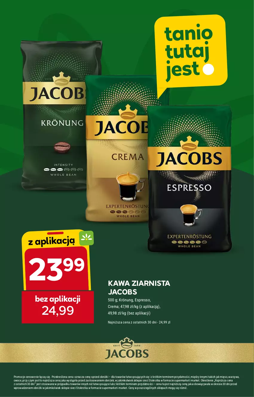 Gazetka promocyjna Stokrotka - Market - ważna 13.08 do 21.08.2024 - strona 16 - produkty: Jacobs, Kawa, Kawa ziarnista, Mięso, Owoce, Warzywa