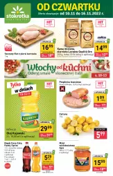 Gazetka promocyjna Stokrotka - Supermarket - Gazetka - ważna od 16.11 do 16.11.2022 - strona 1 - produkty: Kurczak, Polędwica, Kujawski, Sos, Filet z piersi kurczaka, Cytryny, Kawa mielona, Kawa, Coca-Cola, Torba, Miód, Fanta, Lavazza, Sprite, Napój, Olej, Fa