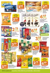 Gazetka promocyjna Gama - Gazetka Gama - Gazetka - ważna od 17.02 do 17.02.2023 - strona 4 - produkty: Ciastka, Cheetos, Cukier, Jutrzenka, Chipsy, Chrupki, Mleczko, Czekolada, Mars, Czekolada gorzka, Przysnacki, Ptasie mleczko, Cukierki, Oreo, Biszkopty, Herbapol, Fa