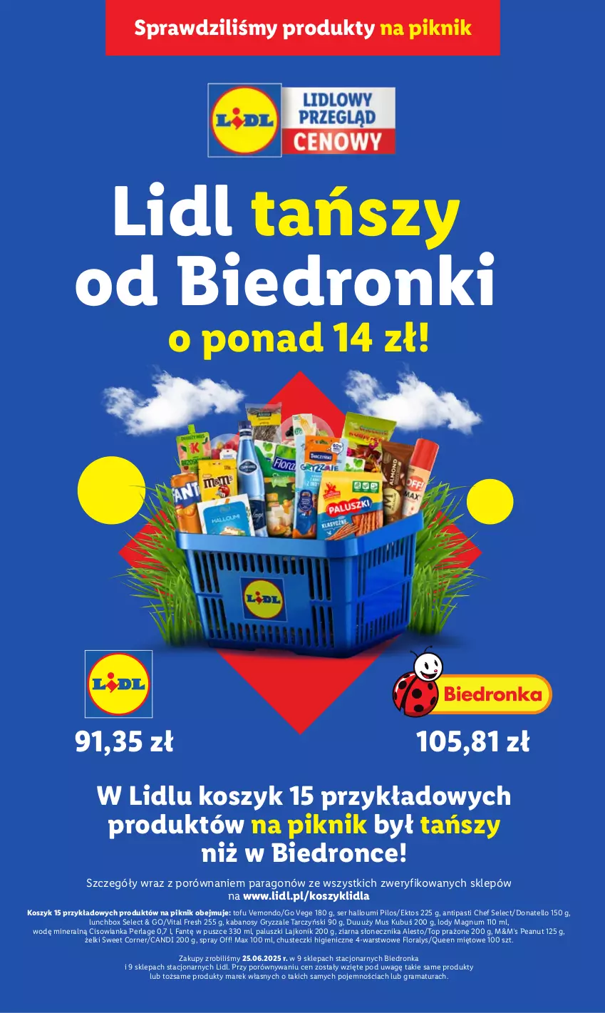 Gazetka promocyjna Lidl - GAZETKA - ważna 21.07 do 23.07.2025 - strona 2 - produkty: Chusteczki, Cisowianka, Fa, Flora, Gra, Gry, Kabanos, Kosz, Kubuś, Lajkonik, Lody, Mus, Pilos, Por, Rama, Ser, Tarczyński, Tofu, Top