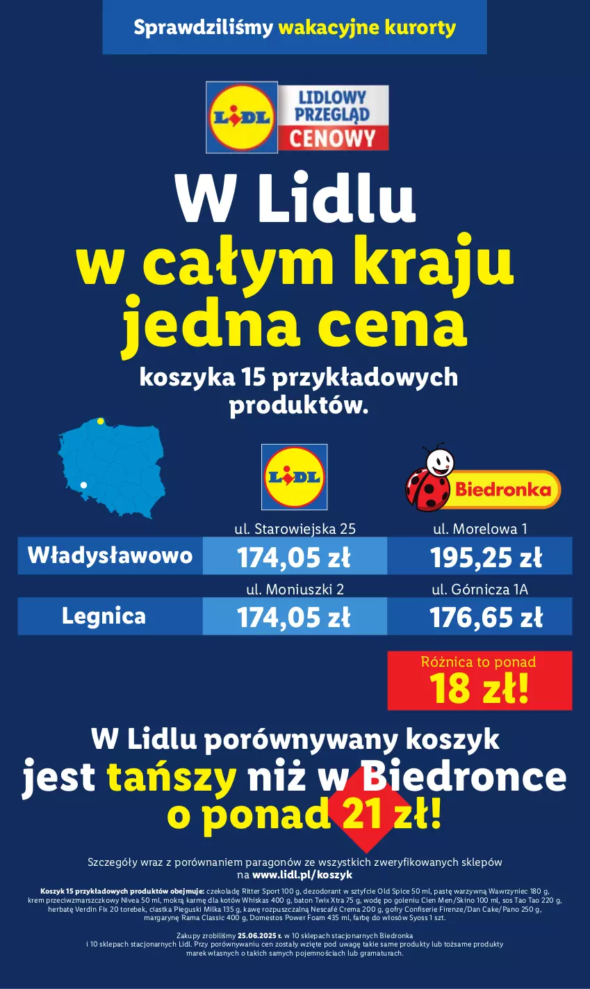 Gazetka promocyjna Lidl - GAZETKA - ważna 21.07 do 23.07.2025 - strona 4 - produkty: Baton, Ciastka, Dan Cake, Dezodorant, Domestos, Fa, Gofry, Gra, Kosz, Krem przeciwzmarszczkowy, Mars, Milka, Nescafé, Nivea, Old Spice, Por, Rama, Ritter Sport, Ser, Sos, Sport, Syoss, Twix, Whiskas
