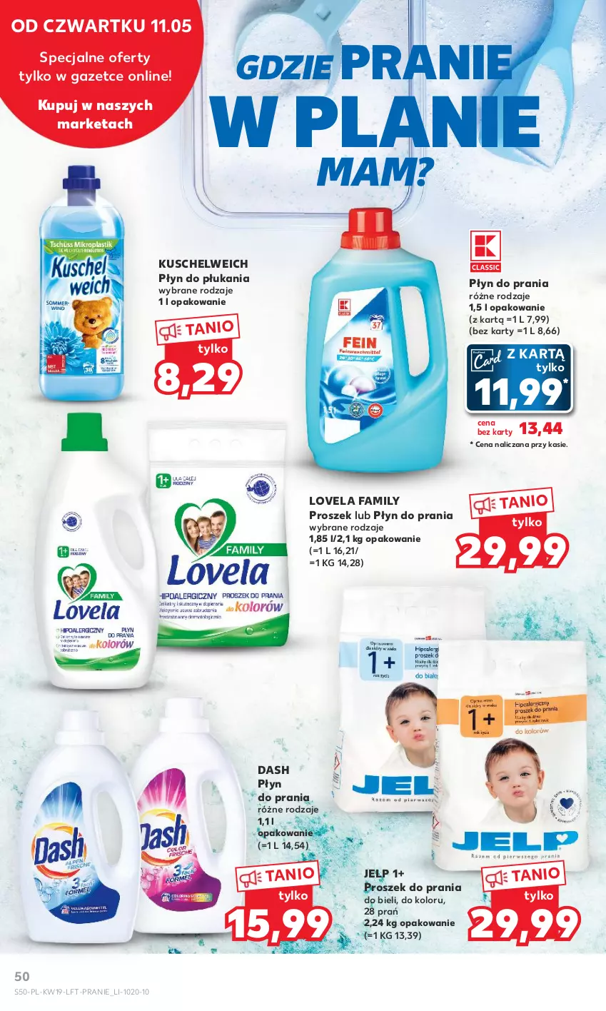 Gazetka promocyjna Kaufland - Gazetka tygodnia - ważna 11.05 do 17.05.2023 - strona 50 - produkty: Fa, Lovela, Płyn do płukania, Płyn do prania, Proszek do prania