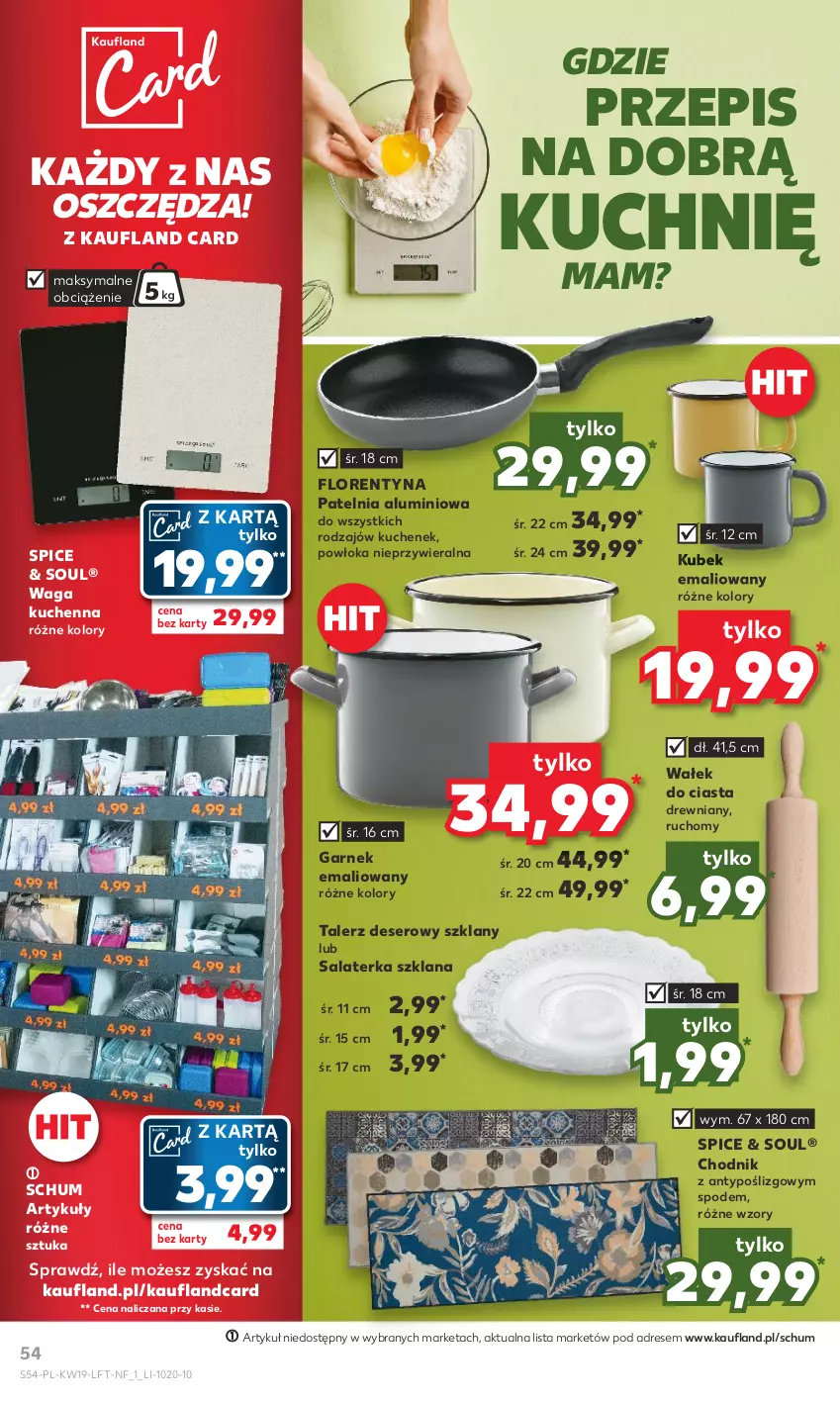 Gazetka promocyjna Kaufland - Gazetka tygodnia - ważna 11.05 do 17.05.2023 - strona 54 - produkty: Chodnik, Deser, Dres, Garnek, Kubek, LANA, Patelnia, Salaterka, Ser, Talerz, Talerz deserowy, Waga, Wałek, Wałek do ciasta