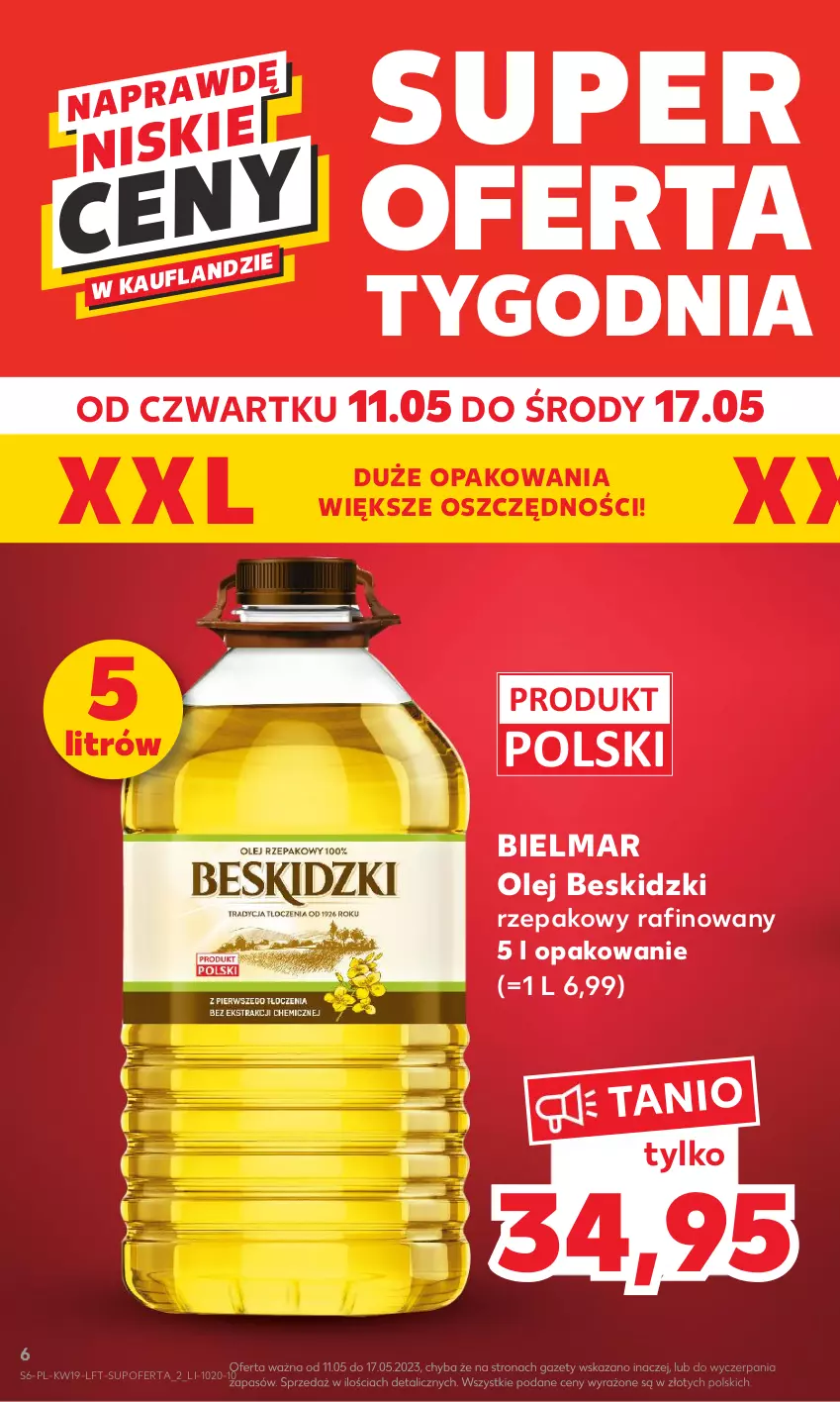 Gazetka promocyjna Kaufland - Gazetka tygodnia - ważna 11.05 do 17.05.2023 - strona 6 - produkty: Beskidzki, Olej