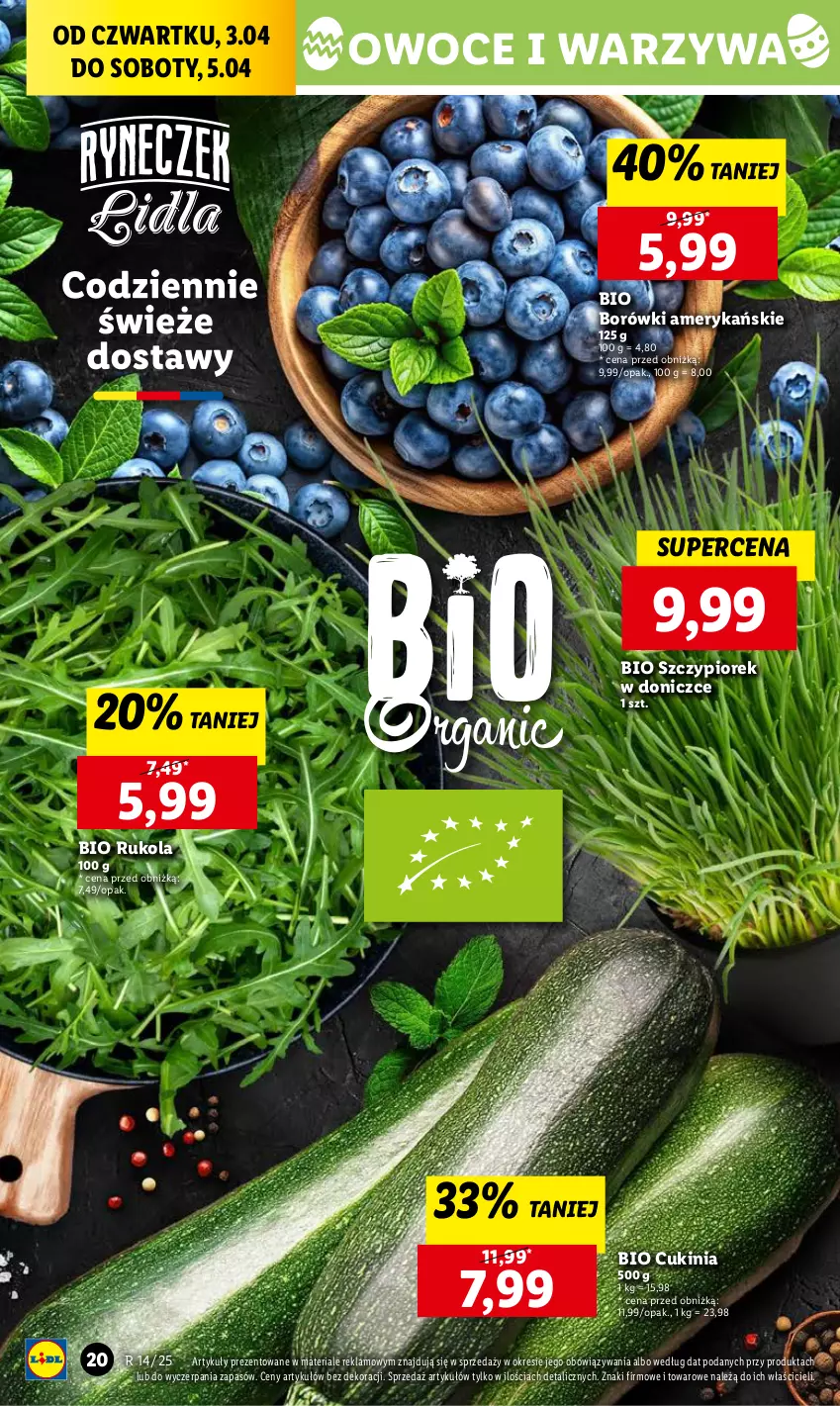 Gazetka promocyjna Lidl - GAZETKA - ważna 03.04 do 05.04.2025 - strona 22 - produkty: Owoce, Rukola, Warzywa