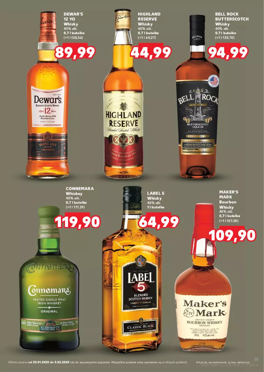 Gazetka promocyjna Kaufland - Barek Kauflandu - ważna 23.01 do 05.02.2025 - strona 15 - produkty: Bell, Bourbon, Ser, Whiskey, Whisky