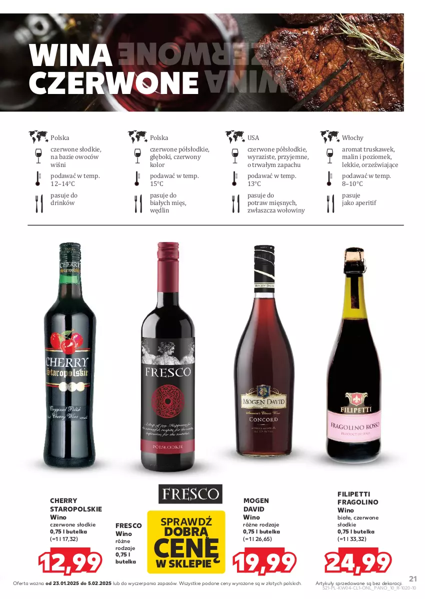 Gazetka promocyjna Kaufland - Barek Kauflandu - ważna 23.01 do 05.02.2025 - strona 21 - produkty: Fresco, Mogen David, Wino, Wino białe, Wino czerwone