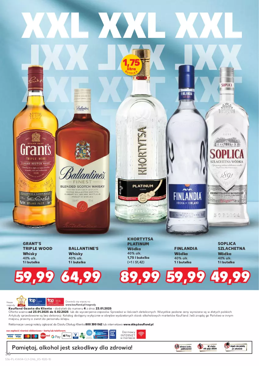 Gazetka promocyjna Kaufland - Barek Kauflandu - ważna 23.01 do 05.02.2025 - strona 36 - produkty: Finlandia, Gra, Mięta, Soplica, Wagi, Whisky, Wódka