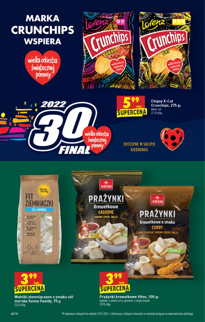 Gazetka promocyjna Biedronka - ważna 19.01 do 01.02.2022 - strona 40 - produkty: Chipsy, Crunchips, Fa, Sól