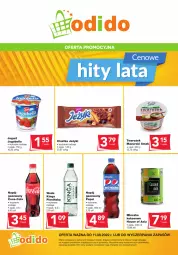 Gazetka promocyjna Odido - Cenowe hity lata - Gazetka - ważna od 11.08 do 11.08.2022 - strona 1 - produkty: Ciastka, Gin, Bell, Jogurt, House of Asia, Coca-Cola, Pepsi, Mleczko, Napój gazowany, Bella, Woda, Jogobella, Napój, Kokos