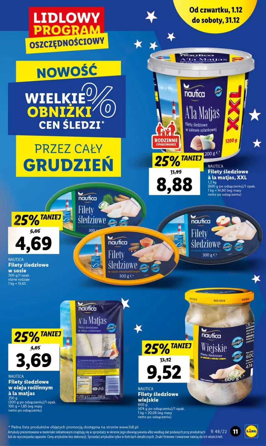 Gazetka promocyjna Lidl - GAZETKA - ważna 01.12 do 03.12.2022 - strona 11 - produkty: Fa, Matjas, Olej, Sos