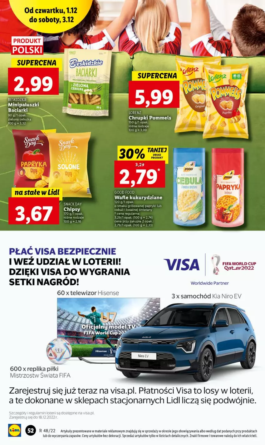 Gazetka promocyjna Lidl - GAZETKA - ważna 01.12 do 03.12.2022 - strona 52 - produkty: Chrupki, Fa, Gra, Piec, Samochód, Telewizor, Tera, Wafle