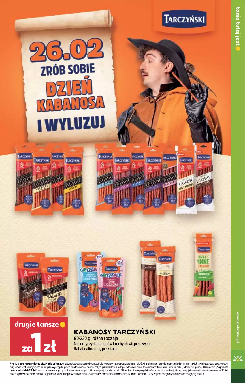 Gazetka promocyjna Stokrotka - Supermarket - ważna 26.02 do 04.03.2026 - strona 11 - produkty: Kabanos, Mięso, Optima, Owoce, Tarczyński, Warzywa