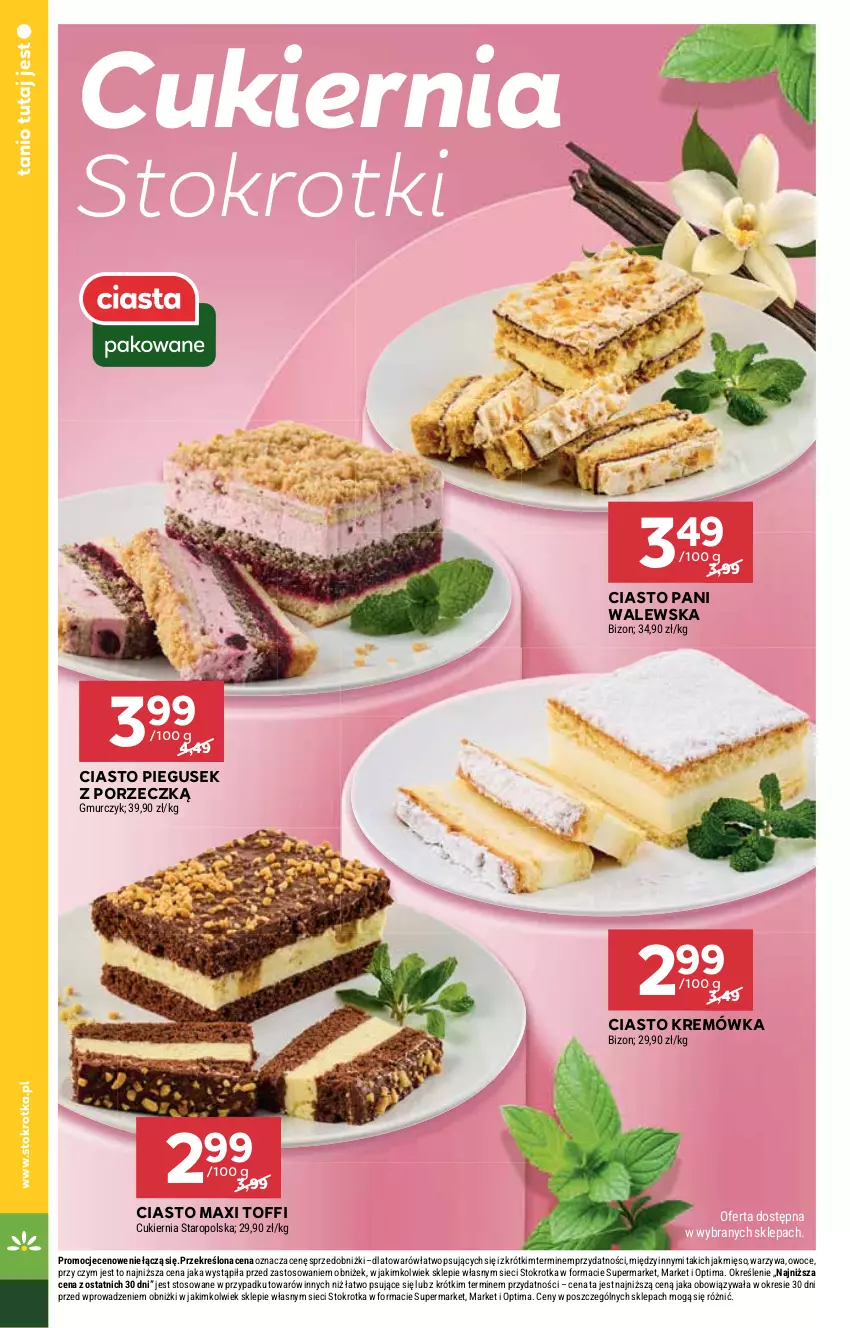 Gazetka promocyjna Stokrotka - Supermarket - ważna 26.02 do 04.03.2026 - strona 16 - produkty: Cukier, Kremówka, Mięso, Optima, Owoce, Por, Warzywa