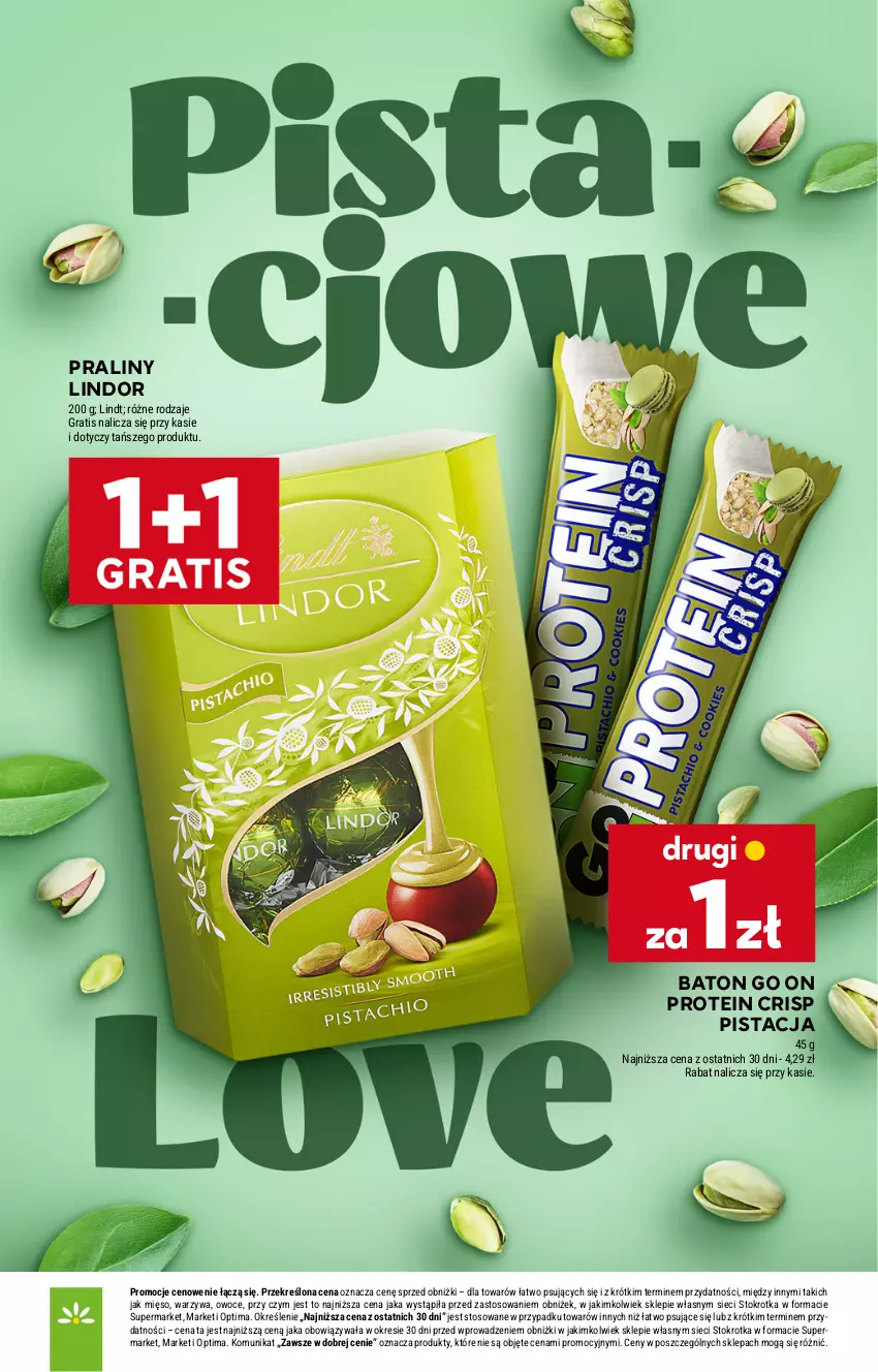 Gazetka promocyjna Stokrotka - Supermarket - ważna 26.02 do 04.03.2026 - strona 18 - produkty: Baton, Gra, Lindor, Lindt, Mięso, Optima, Owoce, Praliny, Warzywa