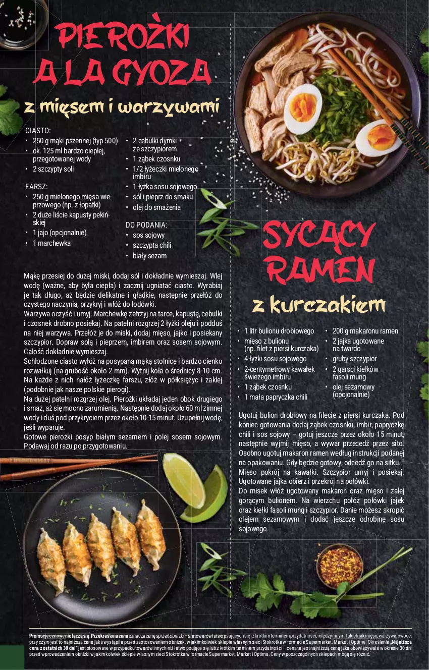 Gazetka promocyjna Stokrotka - Supermarket - ważna 26.02 do 04.03.2026 - strona 36 - produkty: Bulion, Czosnek, Fa, Fasoli mung, Imbir, Kawa, Kiełki, Klej, Kurczak, Lion, Makaron, Marchewka, Metro, Mięso, Olej, Olej sezamowy, Optima, Owoce, Pieprz, Pierogi, Rum, Sezam, Sito, Sól, Sos, Sos sojowy, Wałek, Warzywa