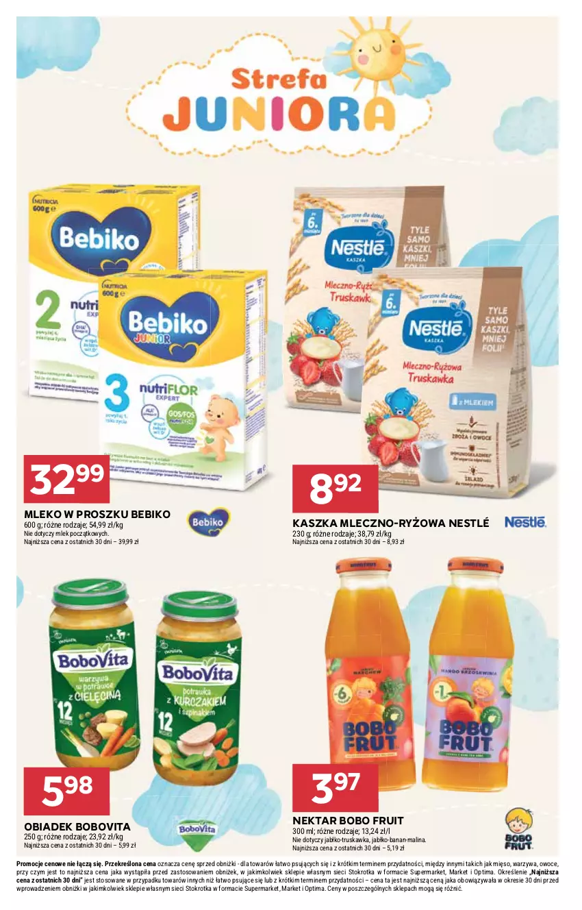 Gazetka promocyjna Stokrotka - Supermarket - ważna 26.02 do 04.03.2026 - strona 48 - produkty: Bebiko, BoboVita, Mięso, Mleko, Mleko w proszku, Nektar, Nestlé, Optima, Owoce, Ryż, Warzywa