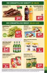 Gazetka promocyjna Stokrotka - Supermarket - Gazetka - ważna od 04.03 do 04.03.2026 - strona 3 - produkty: Piwa, Piwo, Kiełbasa wiejska, Warzywa, Ser, Por, Mus, Gra, 7up, Favita, Mirinda, Mlekovita, Wafle, Perła, Pepsi, Optima, Winogrona, Owoce, Wino, Herbata, Kamis, Napój, Kiełbasa, Ogród, Mięso, Herbapol, Wafle tortowe, Musztarda, Mleko, Fa