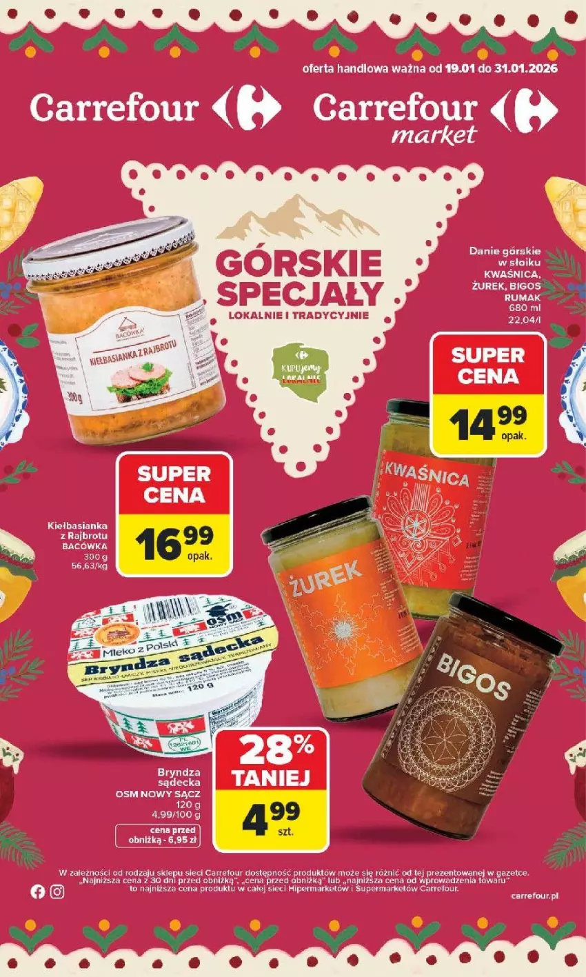 Gazetka promocyjna Carrefour - Gazetka Górskie specjały - ważna 19.01 do 31.01.2026 - strona 1 - produkty: LG