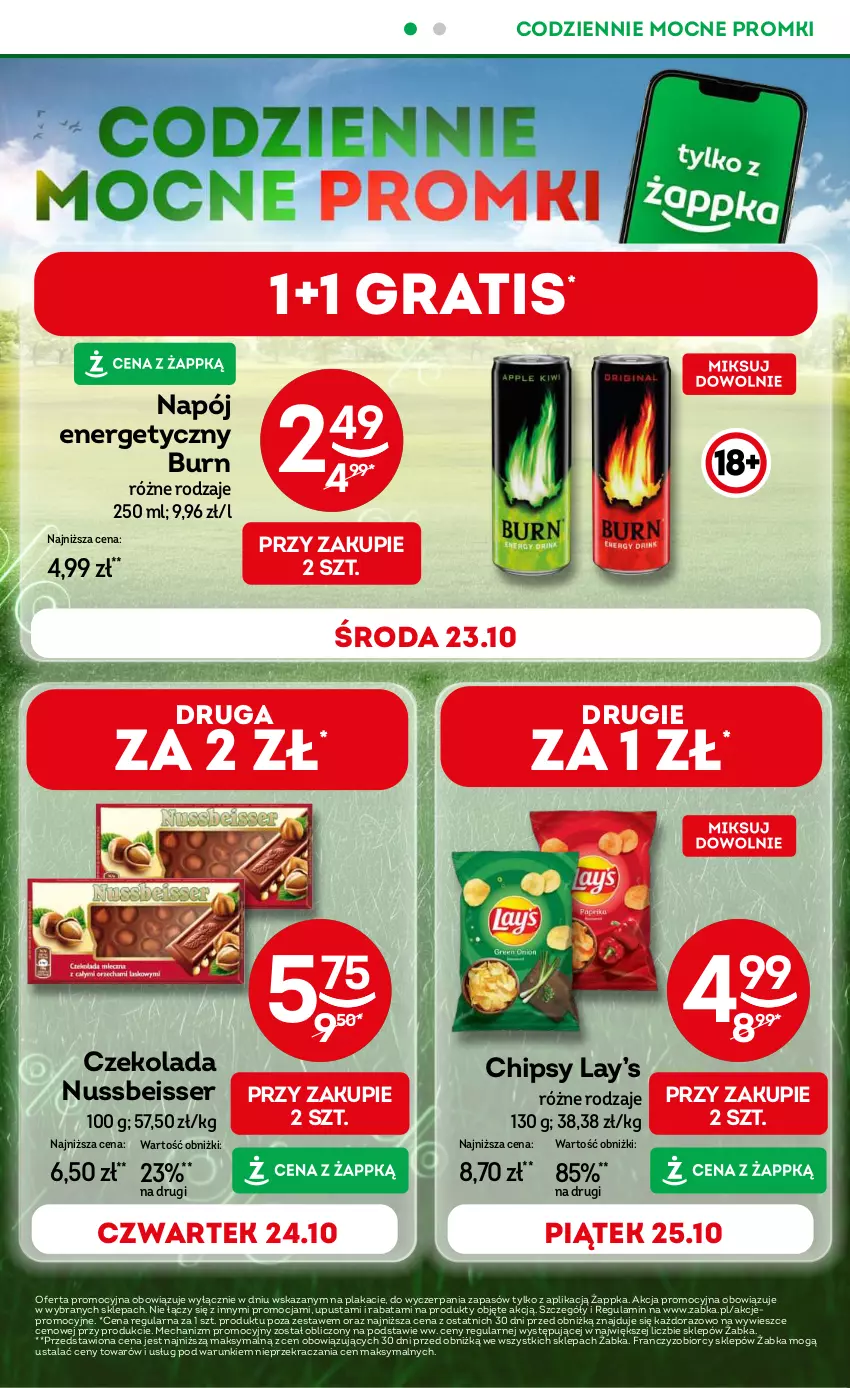 Gazetka promocyjna Żabka - ważna 23.10 do 05.11.2024 - strona 2 - produkty: Chipsy, Czekolada, Gra, Lay’s, Napój, Napój energetyczny, Ser