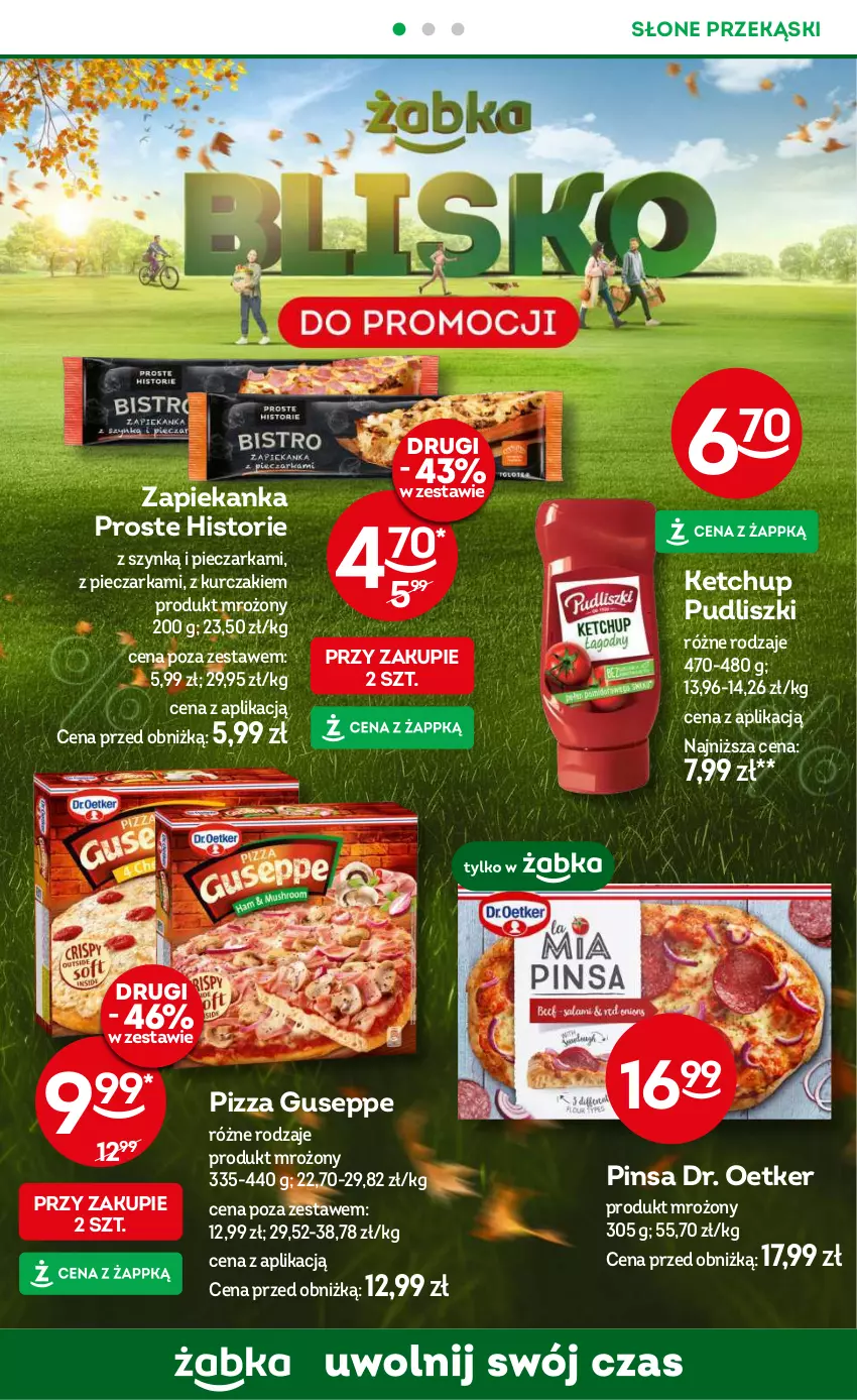 Gazetka promocyjna Żabka - ważna 23.10 do 05.11.2024 - strona 30 - produkty: Dr. Oetker, Ketchup, Kurczak, Piec, Pieczarka, Pizza, Pudliszki, Zapiekanka