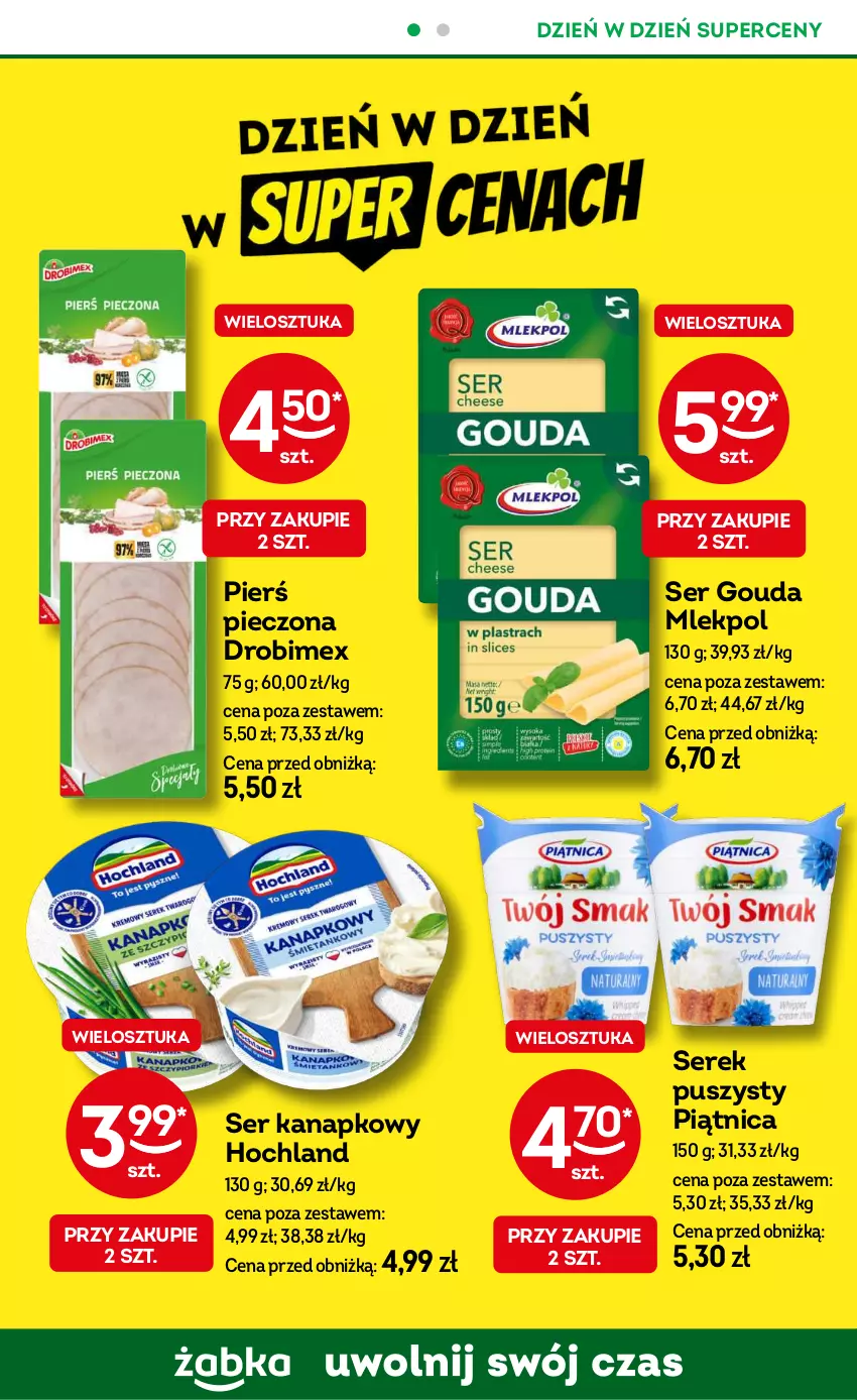 Gazetka promocyjna Żabka - ważna 23.10 do 05.11.2024 - strona 38 - produkty: Drobimex, Gouda, Hochland, Piec, Ser, Serek, Serek puszysty