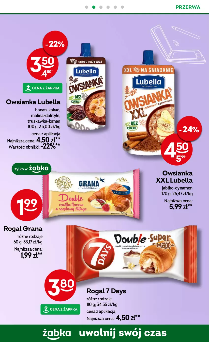 Gazetka promocyjna Żabka - ważna 23.10 do 05.11.2024 - strona 47 - produkty: 7 Days, Bell, Bella, Daktyle, Gra, Kakao, Lubella, Owsianka, Rogal