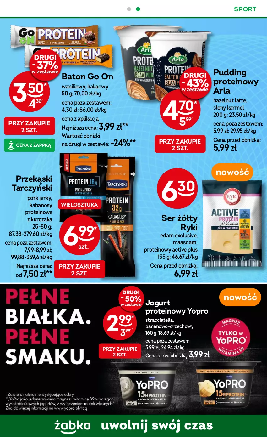 Gazetka promocyjna Żabka - ważna 23.10 do 05.11.2024 - strona 53 - produkty: Baton, Edam, Jerky, Jogurt, Kabanos, Kakao, Kurczak, Maasdam, Por, Pudding, Ser, Sport