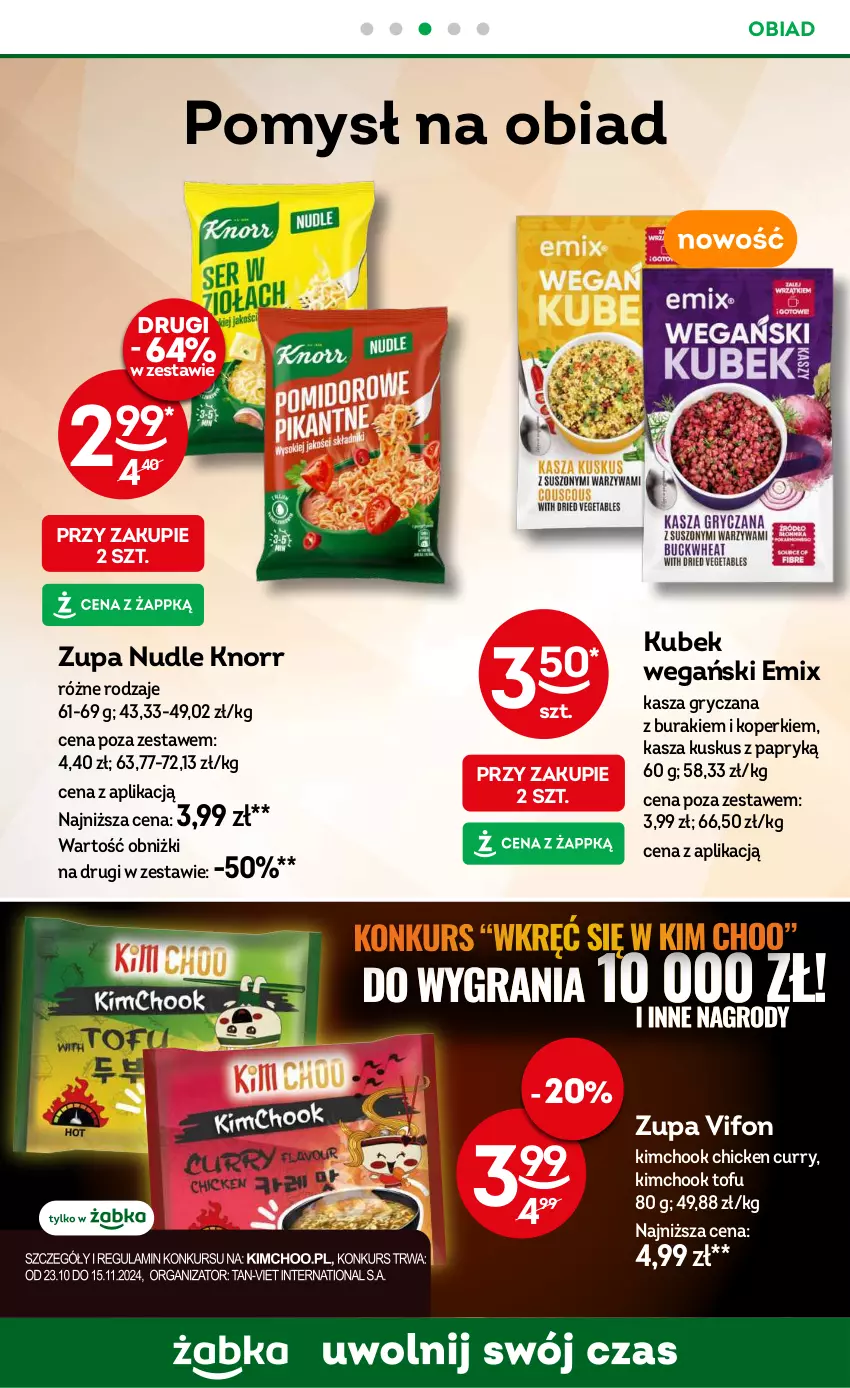 Gazetka promocyjna Żabka - ważna 23.10 do 05.11.2024 - strona 56 - produkty: Buraki, Gry, Kasza, Kasza gryczana, Knorr, Kubek, Kuskus, Tofu, Zupa