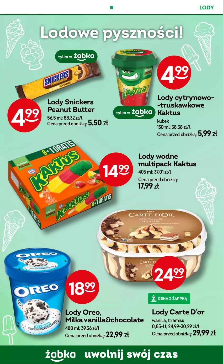 Gazetka promocyjna Żabka - ważna 23.10 do 05.11.2024 - strona 59 - produkty: Kaktus, Kubek, Lody, Milka, Oreo, Snickers