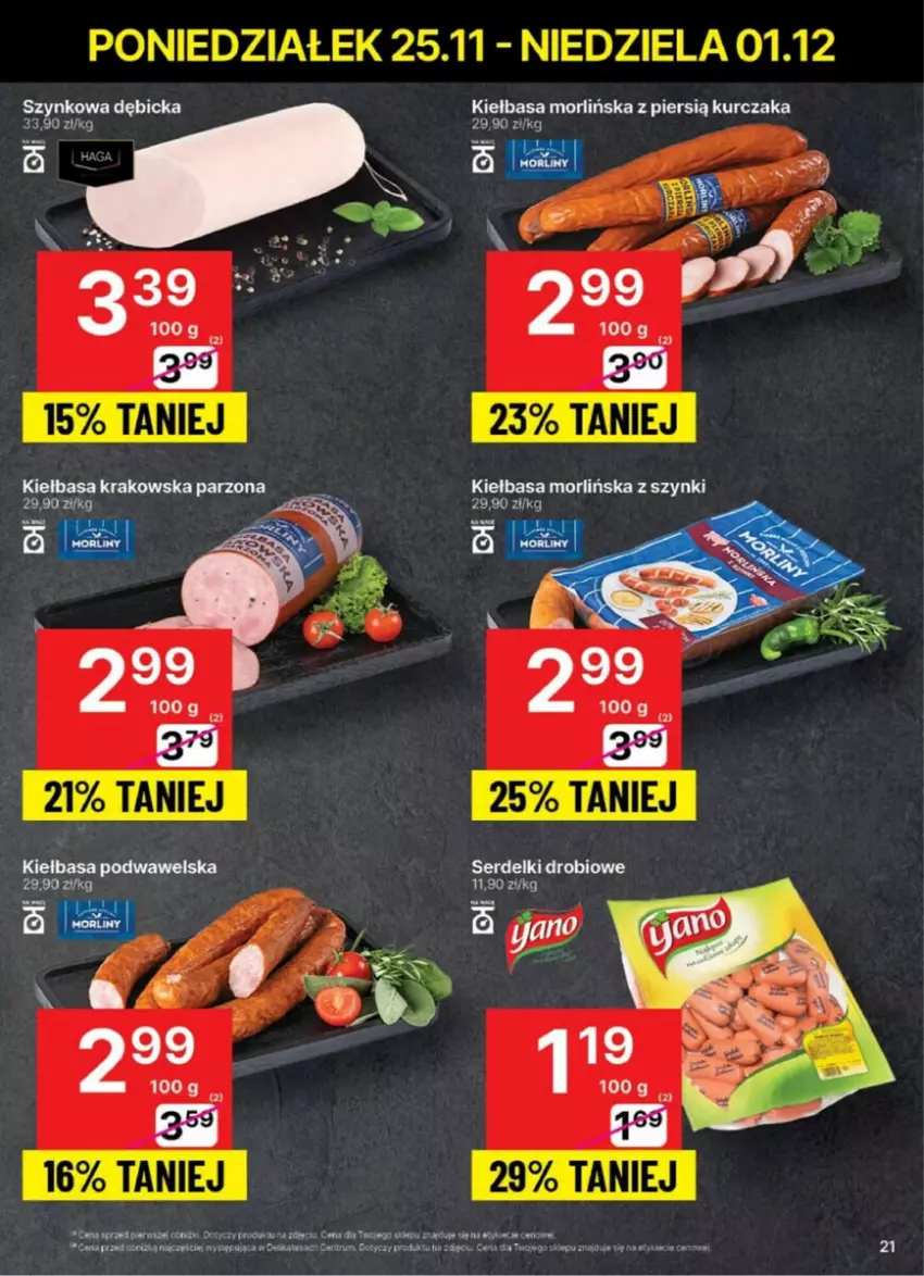 Gazetka promocyjna Delikatesy Centrum - ważna 25.11 do 01.12.2024 - strona 14 - produkty: BIC, Kiełbasa, Kiełbasa krakowska, Kiełbasa podwawelska, Kurczak, Rum, Wawel