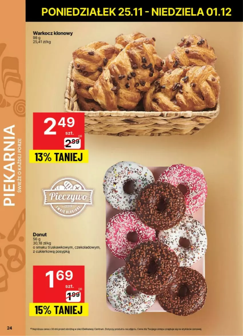 Gazetka promocyjna Delikatesy Centrum - ważna 25.11 do 01.12.2024 - strona 17 - produkty: Cukier, Donut, Koc, Rum