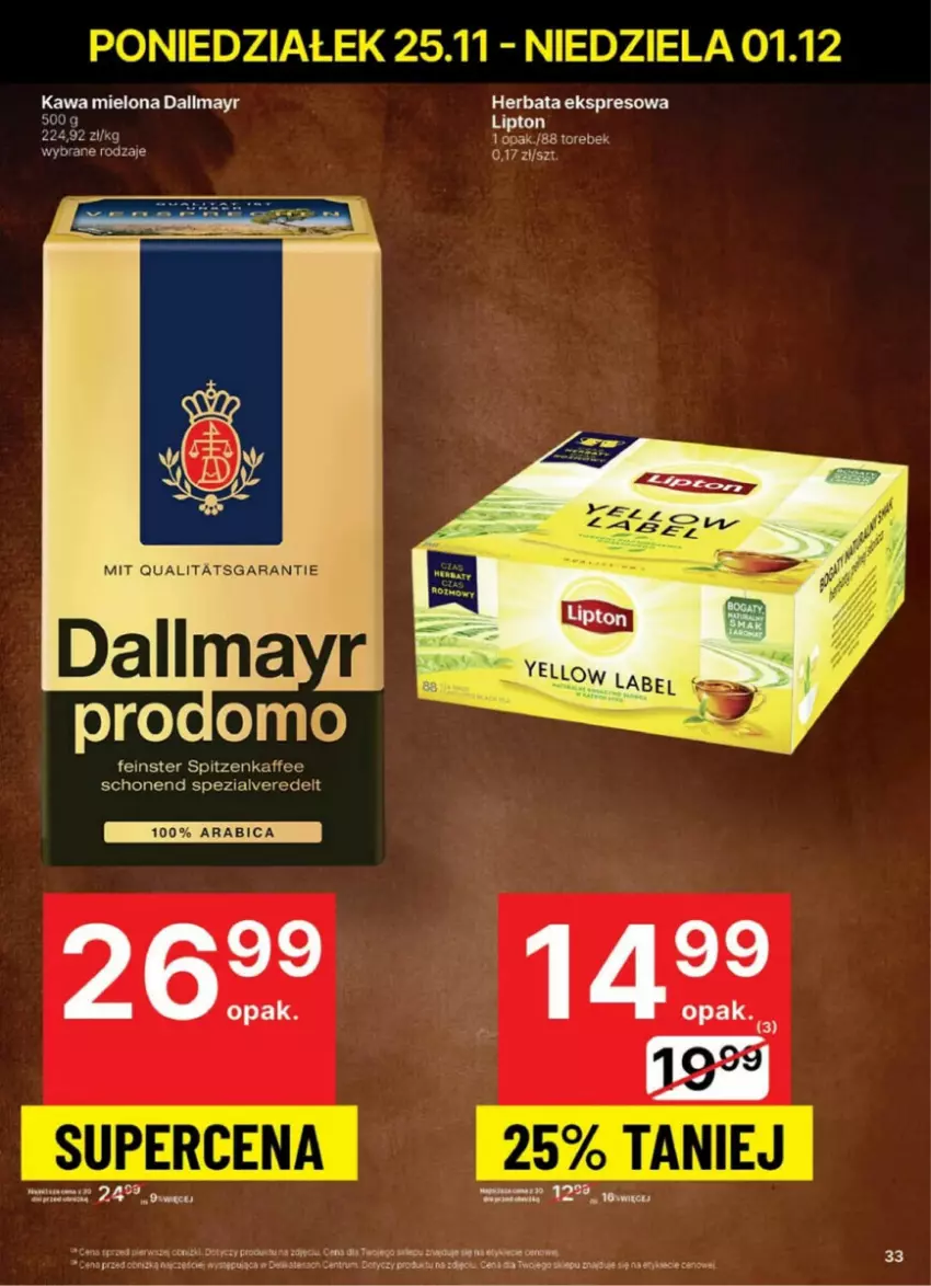 Gazetka promocyjna Delikatesy Centrum - ważna 25.11 do 01.12.2024 - strona 27 - produkty: BIC, Dallmayr, Fa, Herbata, Kawa, Kawa mielona