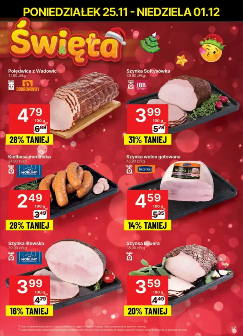 Gazetka promocyjna Delikatesy Centrum - ważna 25.11 do 01.12.2024 - strona 31 - produkty: Kiełbasa, Polędwica, Rum, Szynka