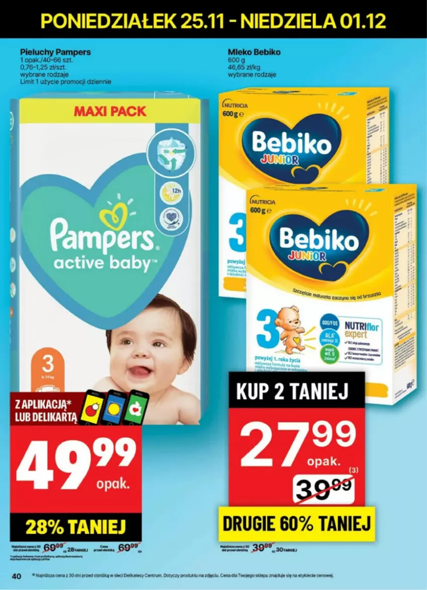 Gazetka promocyjna Delikatesy Centrum - ważna 25.11 do 01.12.2024 - strona 35 - produkty: Bebiko, Mleko, Pampers, Pieluchy, Rum