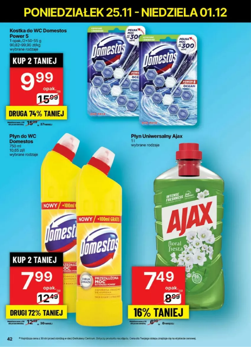 Gazetka promocyjna Delikatesy Centrum - ważna 25.11 do 01.12.2024 - strona 37 - produkty: Domestos, Fa, Kostka do wc, Płyn do wc, Rum