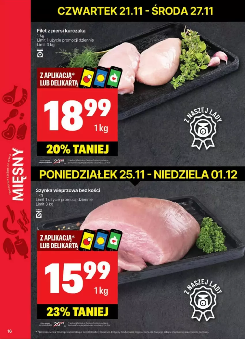 Gazetka promocyjna Delikatesy Centrum - ważna 25.11 do 01.12.2024 - strona 8 - produkty: Fa, Filet z piersi kurczaka, Kurczak, Rum, Szynka, Szynka wieprzowa