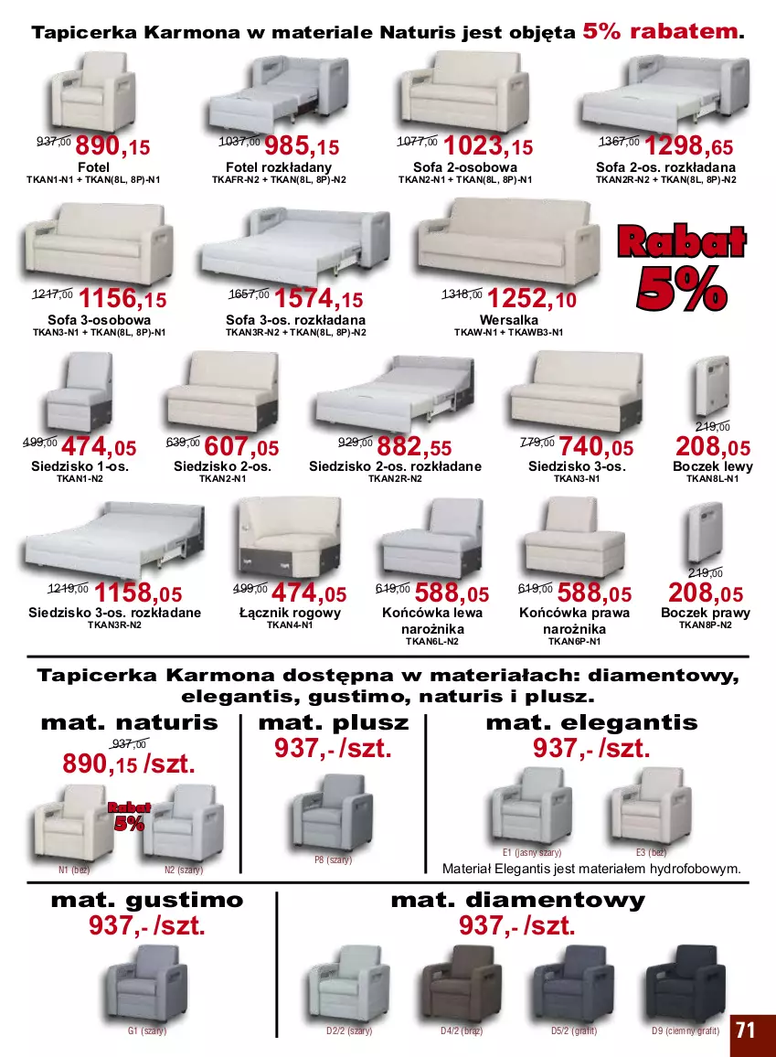 Gazetka promocyjna Bodzio - ważna 01.01 do 31.03.2022 - strona 71 - produkty: Boczek, Fa, Fotel, Gra, Narożnik, Siedzisko, Sofa, Sofa 2-osobowa, Sofa 3-osobowa, Tapicerka, Wersalka